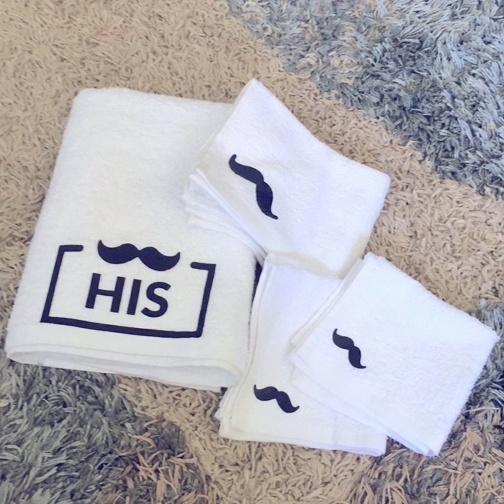 4 Piece simple essentials His Cotton Towel Set